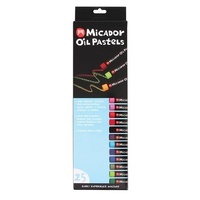 Micador Regular Size Oil Pastels Box Of 25 Assorted Colours