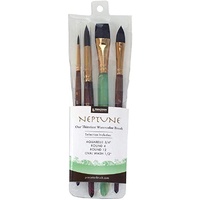 Princeton Neptune Synthetic Short Handle Professional 4Pc Set