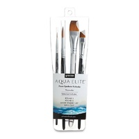 Princeton Aqua Elite Synthetic Short Handle Professional 4Pc Set