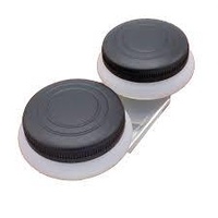 Double Dippers 2 Wells With Plastic Sealed Lids. They Clip Onto Pallets For Easy Access To Mediums When Painting.