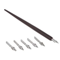 Plastic Pen Holder With 5 Nibs