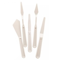 Plastic Painting Knives Set Of 5 X 100Mm (3 Painting Knives &amp; 2 Palette Knives)