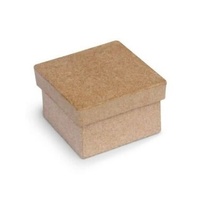 Papier Mache Box Square Medium 125 X 125 X 80Mm