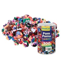 Pom Poms Rainbow Packet Of 300 Assorted - While stocks last 