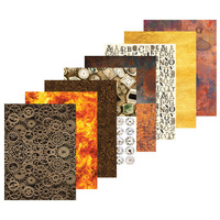 Pattern Paper Steampunk 8 Designs X 40 Sheets A4