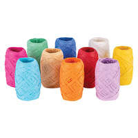 Paper Raffia Coloured 3Cm X 10Mtr Rolls, 10 Asstd Colours