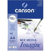 Canson Imagine Mixed Media Pads 200gsm Light Grain Paper 
