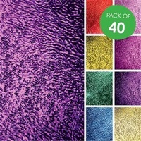 Metallic Ripple Paper A4 Packet Of 40 Assorted Colours