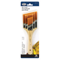 Royal Langnickel Golden Taklon Set Of 3 Angular Brushes