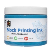 Educational Colours Waterbased Block Printing Ink 250Ml Turquoise