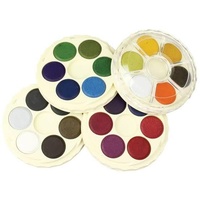 Koh-I-Noor Watercolour Disc Set Of 24 Assorted Brilliant Colours Cream Tray
