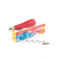 Speedball Lino Tool Set Of 5 Cutters With Handle.