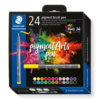 Staedtler Pigment Art Brush Pen Set Of 24 Assorted