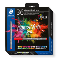 Staedtler Pigment Art Brush Pen Set Of 36 Assorted