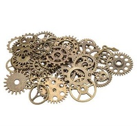 Steampunk Metal Gears And Cogs Pkt Of 48, 12 - 41Mm Width