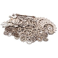Steampunk Wooden Gears And Cogs Pkt Of 100, 2.5 - 10Cm Width