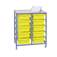 Tote Tray Trolleys Double Column (10 Bays)  - Not Including Tote Bins 