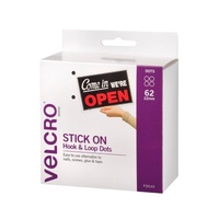 Velcro Spots Box Of 22Mm X 62 Spots Of Hook And Loop