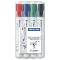 White Board Marker Bullet Tip 2Mm Wallet Of 4 Assorted Colours