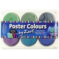 Zart Poster Colour Palette Of 6 Discs Cool Colours