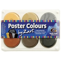 Zart Poster Colour Palette Of 6 Discs Earth Colours
