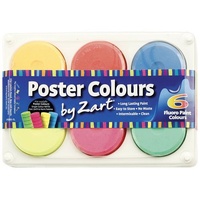 Zart Poster Colour Palette Of 6 Discs Fluoro Colours