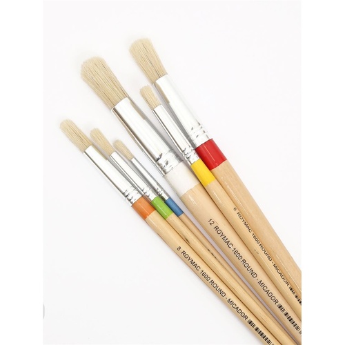 Brush Hog Hair Round Long Handle #2 Box Of 12