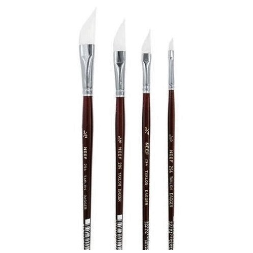 Neef Brush Series 294 White Taklon Dagger 1/2 Inch (12Mm)
