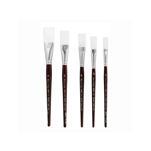 Neef Brush Robert Wade Series 980 White Taklon Long Flat 1/2 Inch 12Mm