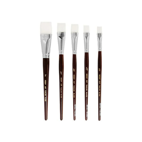 Neef Brush Series 987 White Taklon Short Flat 1/2 Inch 12Mm