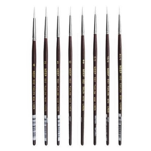 Neef Brush Series 992 White Taklon Mini Liner #0