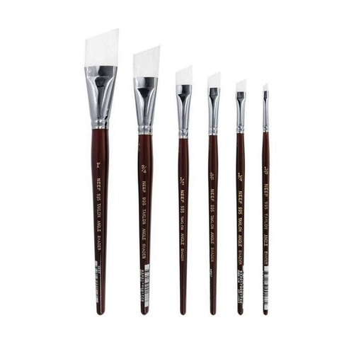 Neef Brush Series 995 White Taklon Angle Shader 1/2 Inch 12Mm