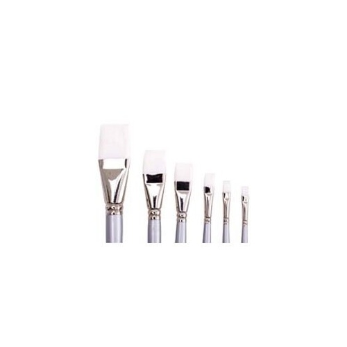Oxlades Brush Series 998 White Taklon Flat 1 Inch 25Mm