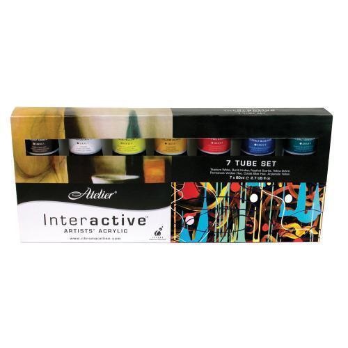 Atelier Interactive Artists Acrylic Paint Cardboard Set 7 X 80Ml Tubes
