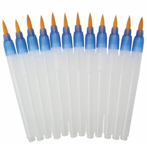 Aqua Flow Brush Pen Set Of 12 Large Size, School Pack Of 12