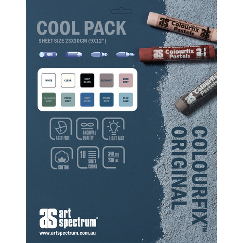 Art Spectrum Colourfix Paper A4 Assorted Cool Colours Packet Of 10