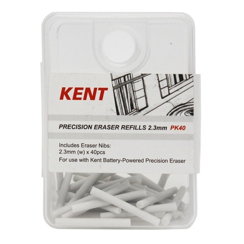 Kent Battery Operated Eraser Refills 2.3Mm 40Pcs 