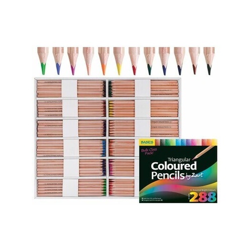 Basics Triangular Colouring Pencils Box Of 288.