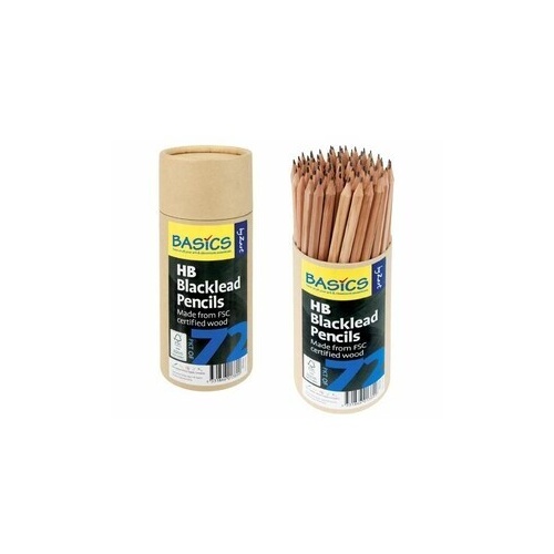 Basics Blacklead Pencils Cup Of 72 Assorted