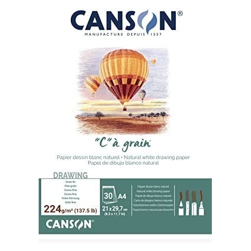Ca Grain 224 Pad A2 White 25 Sheets 
