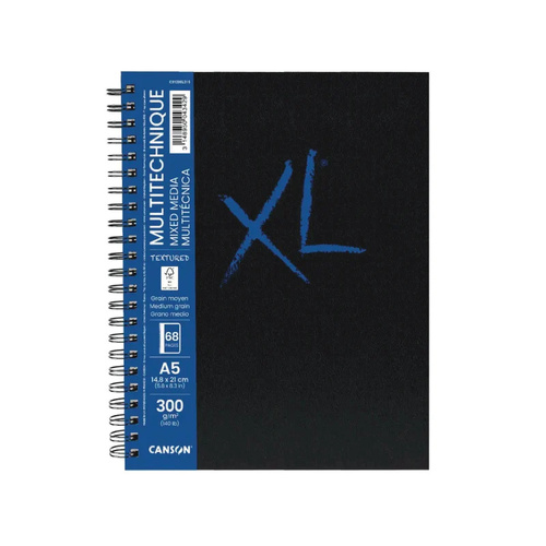 Canson Art Books Xl Mixed Media Textured 300Gsm A5 68 Page  
