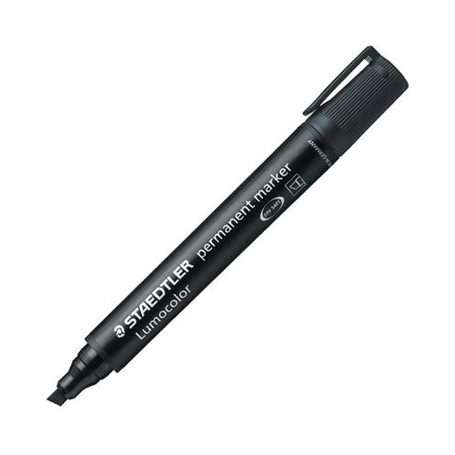 Chisel Tip Permanent Marker 2-5Mm Black Box Of 10 Of One Colour