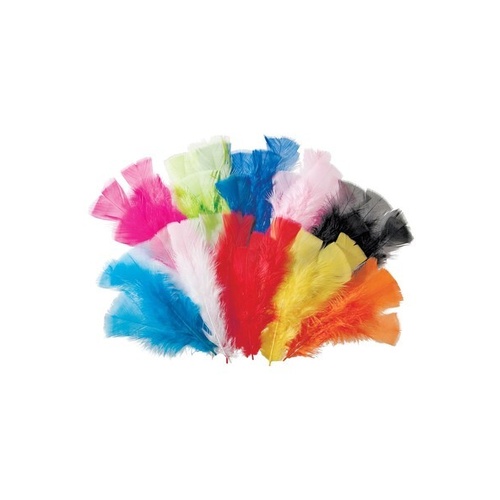 Feathers Multi Coloured 50 Gram Bag Approx 250 Fethers