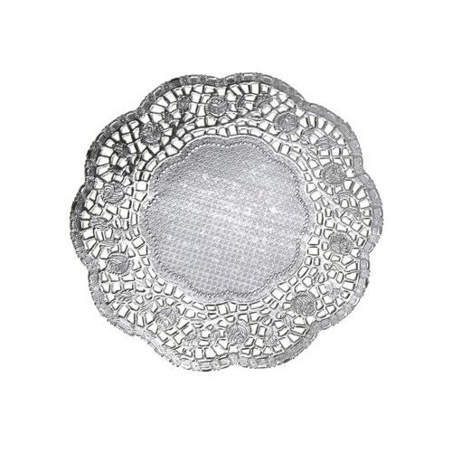Doylies 190Mm Diametre Packet Of 50 Metallic Silver