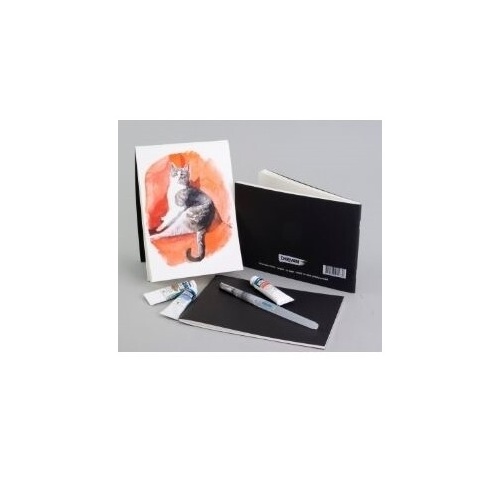 Derivan Watercolour Landscape A5 Book 240Gsm 24 Pages: Black Cover