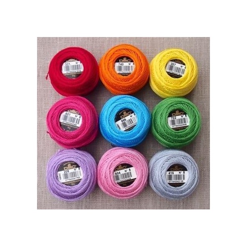 Embroidery Cotton #8 42 X 40 Metre Balls Assorted Colours