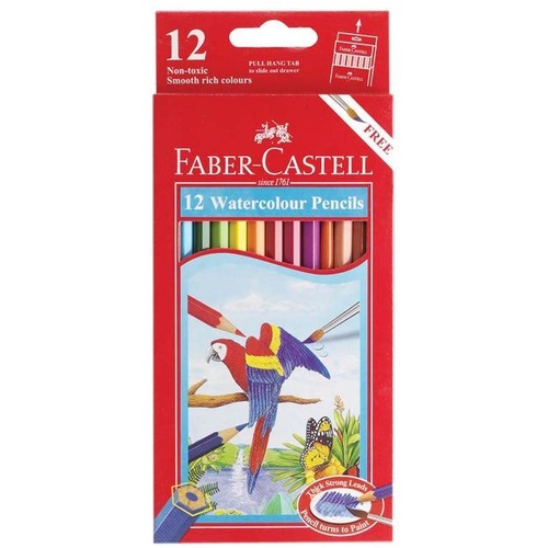 Faber-Castell Aquarelle Red Range Box Of 12 Assorted Colours