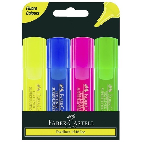 Faber-Castell Textliners Hi Lighter Wallet Of 4 (Yellow, Orange, Pink & Green)