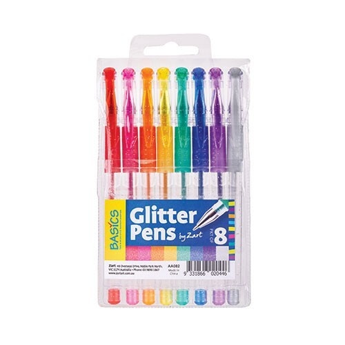 Glitter Pens Packet Of 8 Asstd Colours
