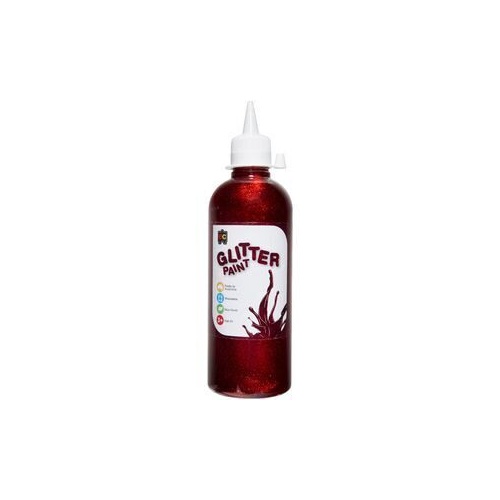 Educational Colours Glitter Paint 500Ml Red